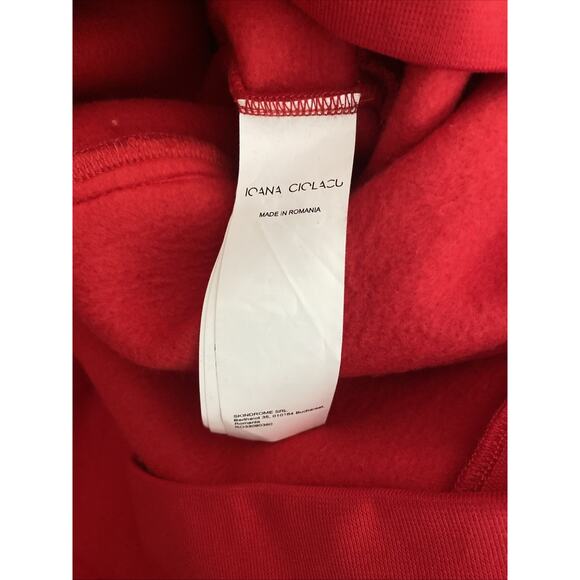 Ioana Ciolacu Ruffled Sweatshirt Pullover Long Sleeve Crew Neck Cotton Blend XL - Picture 5 of 11